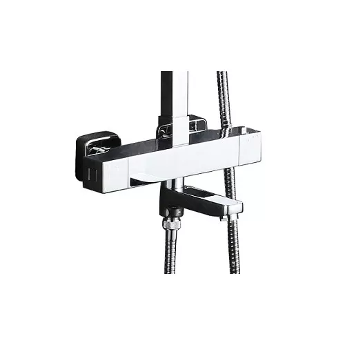 Душевая стойка с термостатом Timo Tetra-thermo SX-0169, Выбрать цвет: Хром, изображение 3
