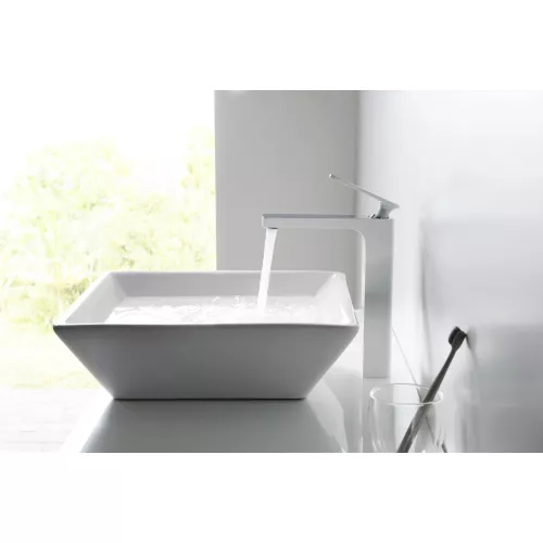 Смеситель для раковины-чаши Timo Torne 4311/00-16F, Выбрать цвет: Хром Белый, изображение 2