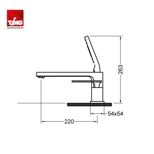 Смеситель врезной для ванны с душем Timo Torne 4330/00Y, Выбрать цвет: Хром, изображение 2
