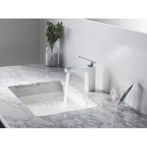 Смеситель для раковины Timo Torne 4361/00-16F, Выбрать цвет: Хром Белый, изображение 2