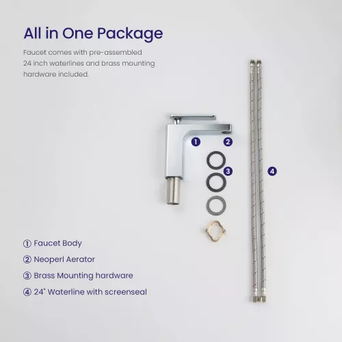 Смеситель для раковины Timo Torne 4361/00-16F, Выбрать цвет: Хром Белый, изображение 4