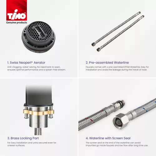 Смеситель для раковины-чаши Timo Torne 4311/03F, Выбрать цвет: Черный, изображение 6