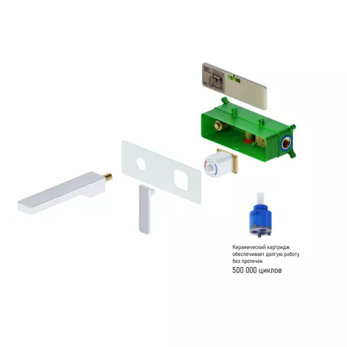 Смеситель для раковины встроенный Timo Torne 4371/00-16SM, Выбрать цвет: Хром Белый, изображение 3