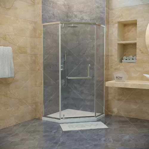 Душевой уголок RGW HO-084, Цвет стекла: прозрачное, Цвет профиля: Хром, Выбрать размер: 90x90, изображение 2