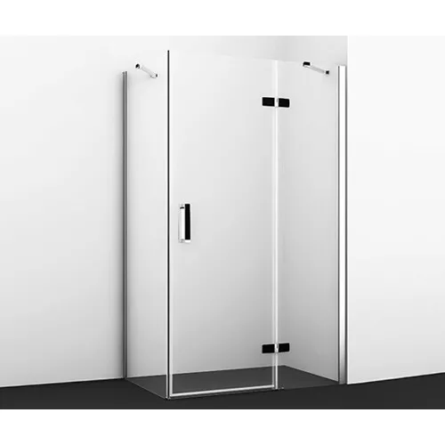 Душевой уголок WasserKRAFT AllerBLACK MATT Хром/Черный матовый, Цвет стекла: прозрачное, Цвет профиля: Хром, Выбрать размер: 80х120, Ориентация: Правая, изображение 6