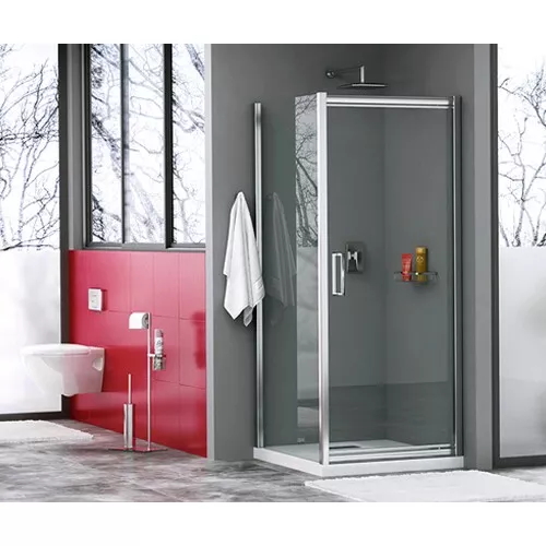 Душевой уголок квадратный WasserKRAFT Salm, Цвет стекла: прозрачное, Цвет профиля: Хром, Выбрать размер: 80х80, изображение 3