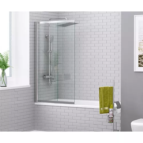 Стеклянная шторка WasserKRAFT Main матовое/хром, Цвет стекла: матовое, Цвет профиля: Хром, Выбрать размер: 100, Внешний вид: с фиксатором двери, Ориентация: Левая, изображение 9