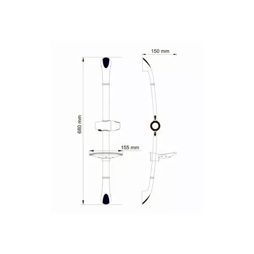 Душевая штанга  WasserKRAFT A006, изображение 3