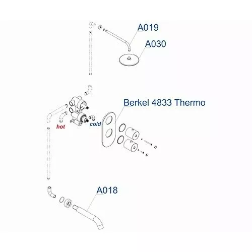 Встраиваемый комплект  WasserKRAFT A15030 Thermo  для ванны, изображение 3