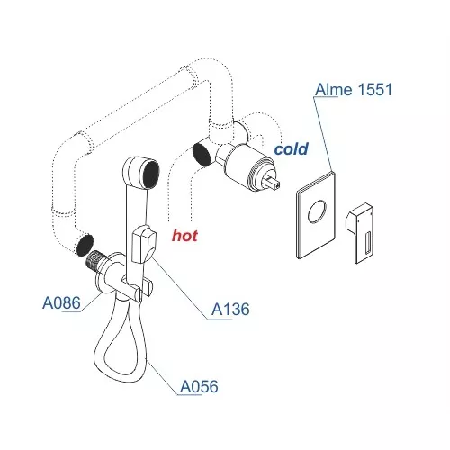 Встраиваемый комплект  WasserKRAFT A15156, изображение 3