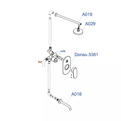 Встраиваемый комплект  WasserKRAFT A13029  для ванны, изображение 3