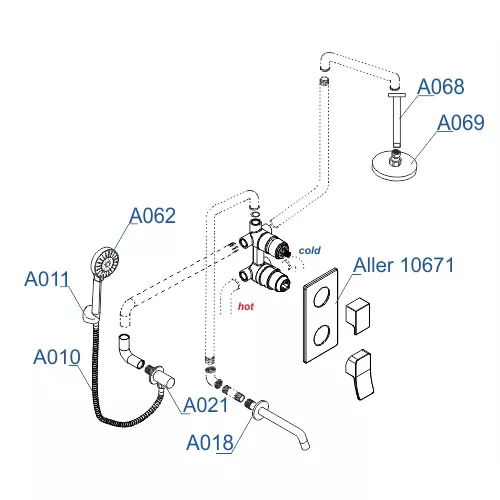 Встраиваемый комплект  WasserKRAFT A171668, изображение 3