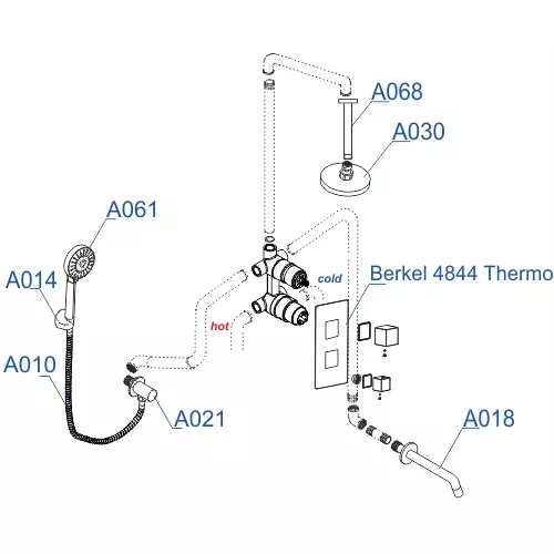 Встраиваемый комплект  WasserKRAFT A174868 Thermo, изображение 3