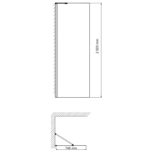 Душевая перегородка WasserKRAFT Aller, Выбрать размер: 80, изображение 3