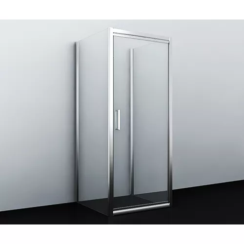 Душевой уголок  WasserKRAFT Salm пристенный, Цвет стекла: прозрачное, Цвет профиля: Хром, Выбрать размер: 90х90, изображение 2