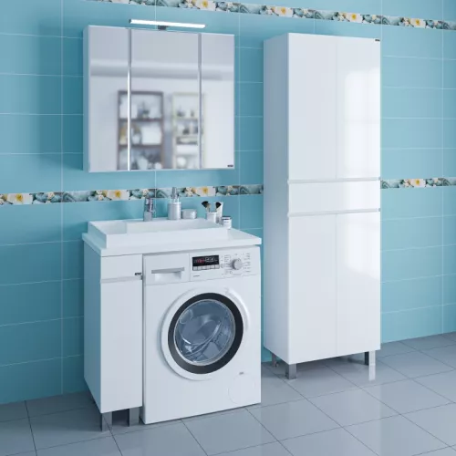 Умывальник над стиральной машиной СанТа  Юпитер без кронштейнов, Выбрать размер: 80x50, Ориентация: левая, изображение 2