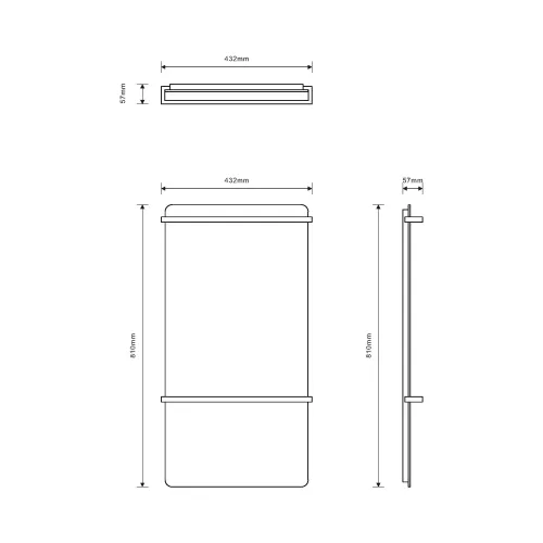 Полотенцесушитель электрический Black&White N-389ND, Выбрать цвет: Черный/золото, изображение 7