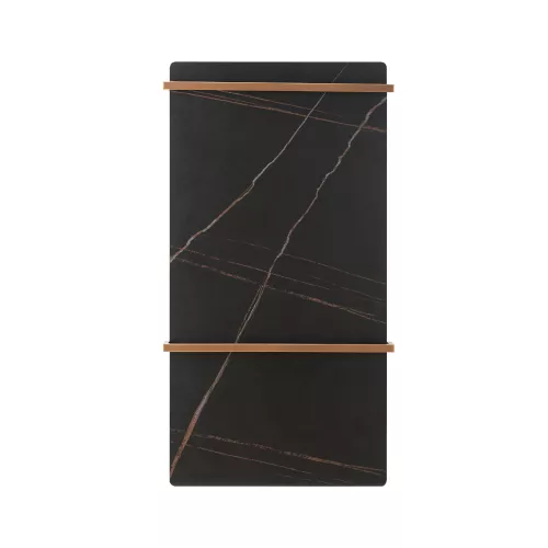 Полотенцесушитель электрический Black&White N-389ND, Выбрать цвет: Черный/золото, изображение 2