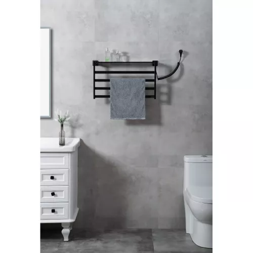 Электрический полотенцесушитель Black&White N-333W/B, Выбрать цвет: Черный, изображение 7