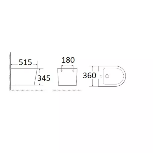 Биде подвесное WeltWasser SALZBACH 005, Выбрать цвет: Белый глянец, изображение 2