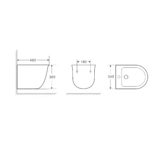 Биде подвесное WeltWasser TELBACH 005, Выбрать цвет: Белый глянец, изображение 2