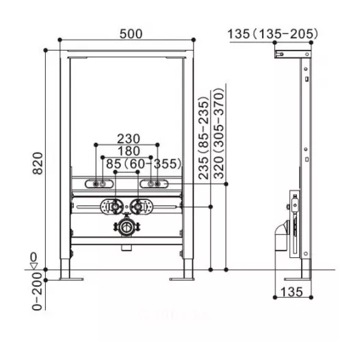 Инсталляция для подвесного биде  WeltWasser AMBERG 500 BD, изображение 2