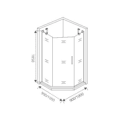 Душевые уголки Good Door  MOKKA PNT-C-WE без поддона, Выбрать размер: 90x90, Цвет стекла: прозрачное, изображение 5