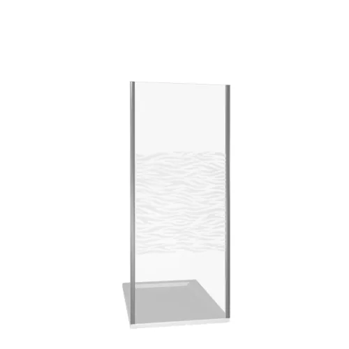 Боковая часть  Good Door Infinity SP волна, Цвет стекла: с рисунком, Цвет профиля: Хром, Выбрать размер: 90, изображение 2