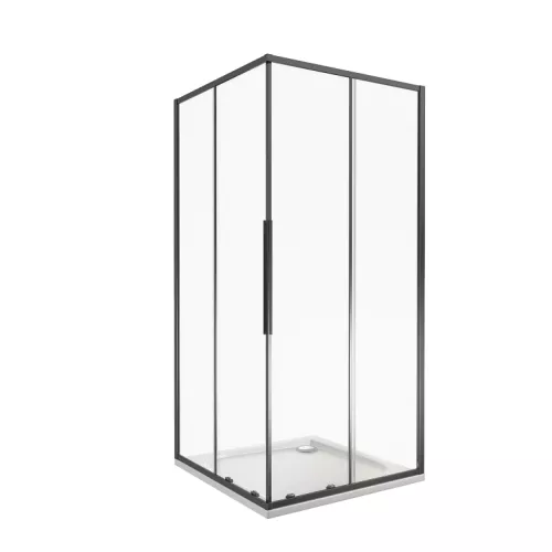 Душевые уголки Good Door  IDEA CR-C-CH/-C-B без поддона, Выбрать размер: 80x80, Цвет стекла: прозрачное, Выбрать цвет: Хром, изображение 4