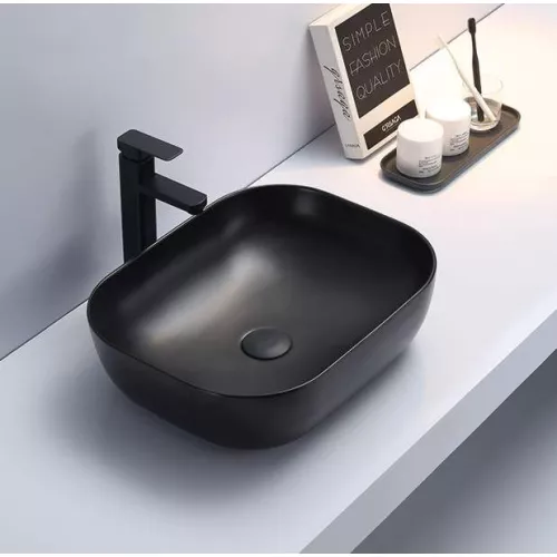 Раковина для ванной накладная прямоугольная CeramaLux 78104-1MB