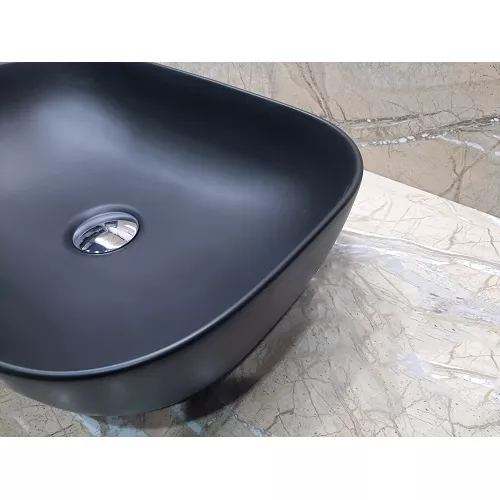 Раковина для ванной накладная прямоугольная CeramaLux 78105MB, изображение 2