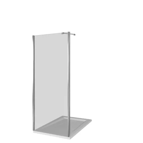 Боковая часть Good Door FANTASY SP, Цвет стекла: прозрачное, Цвет профиля: Хром, Выбрать размер: 80