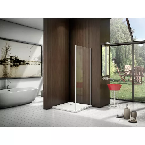 Боковая часть  Good Door LATTE SP, Цвет стекла: прозрачное, Цвет профиля: Белый, Выбрать размер: 70, изображение 3