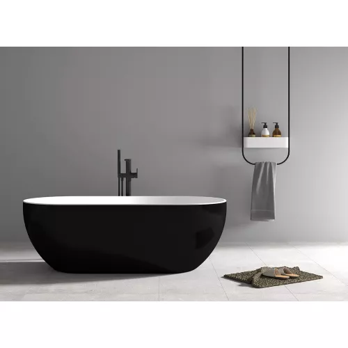 Акриловая ванна ABBER AB9241MB 170*80, Выбрать цвет: Черный матовый, изображение 8