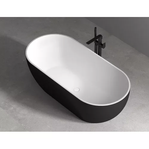 Акриловая ванна ABBER AB9241MB 170*80, Выбрать цвет: Черный матовый, изображение 9