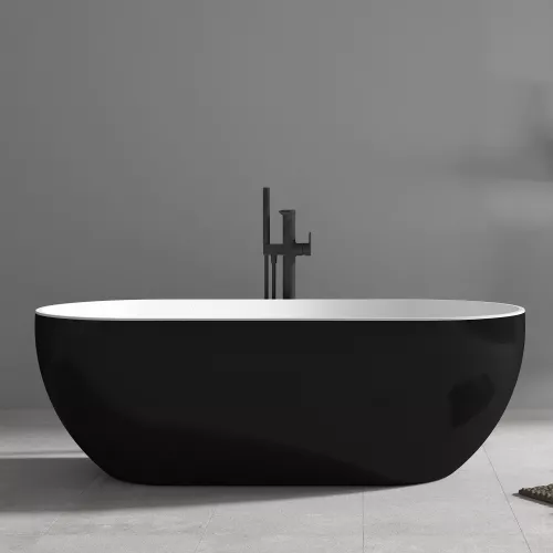 Акриловая ванна ABBER AB9241MB 170*80, Выбрать цвет: Черный матовый, изображение 7