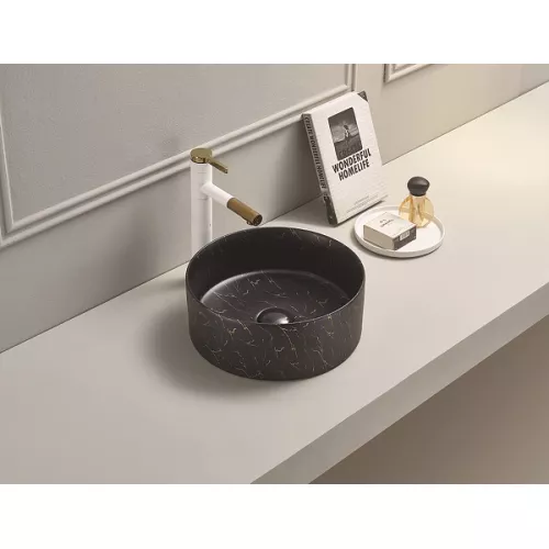 Санфаянс: Раковина для ванной накладная круглая CeramaLux C1114 1 в магазине Акватория