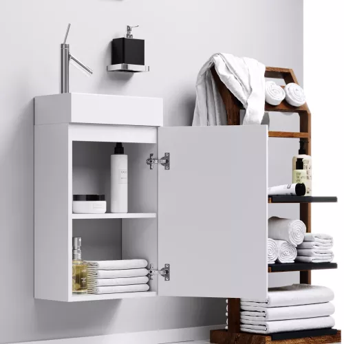 Тумба подвесная с умывальником AQWELLA Мастер Бокс 40, изображение 4