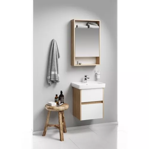 Тумба подвесная AQWELLA Сити 50, Выбрать размер: 50, Выбрать цвет: Дуб балтийский