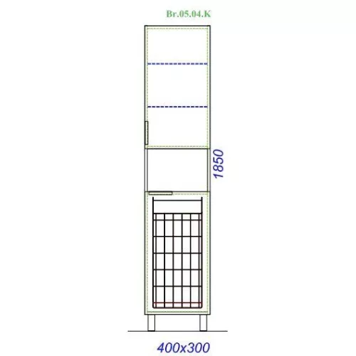 Пенал напольный AQWELLA Бриг Белый, Комплектация: без бельевой корзины, изображение 2