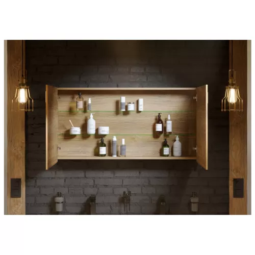 Зеркало-шкаф AQWELLA Пять звезд Mobi, Выбрать размер: 60, Выбрать цвет: Бетон светлый, изображение 2