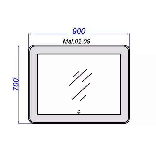 Зеркало AQWELLA Малага, Выбрать размер: 90, изображение 2