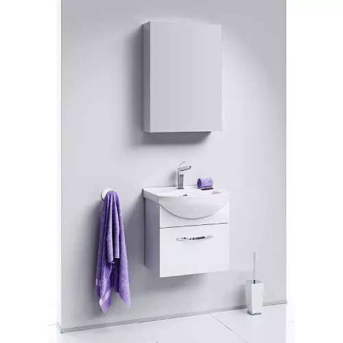 Подвесная тумба для ванной комнаты AQWELLA Аллегро, Выбрать размер: 50, Внешний вид: 1 ящик, изображение 3