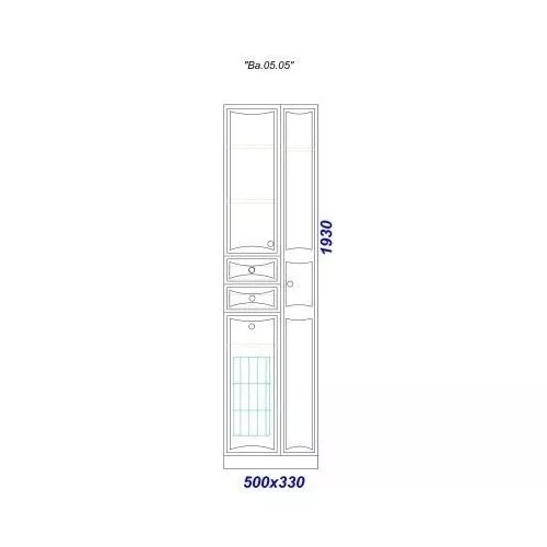Пенал напольный AQWELLA Барселона 50, изображение 3