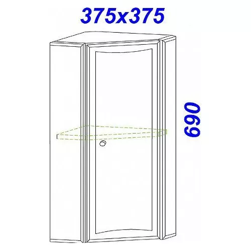 Подвесной шкаф AQWELLA Барселона 38, изображение 2