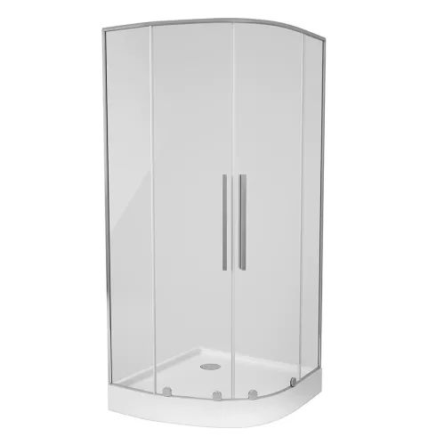 Душевой уголок  Alvaro Banos Toledo S90.20 Cromo 90х90 прозрачное, без поддона, четверть круга, изображение 2