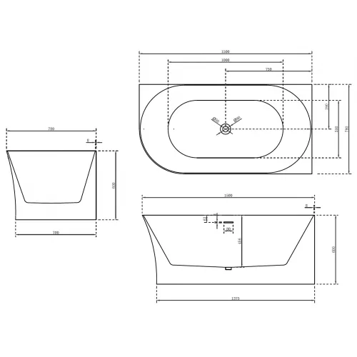 Акриловая ванна ABBER AB9258  L/R, Выбрать размер: 150х78, Ориентация: Правая , изображение 3