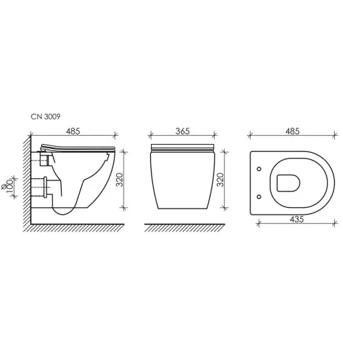 Подвесной унитаз Ceramica Nova Forma Rimless CN3009, изображение 9