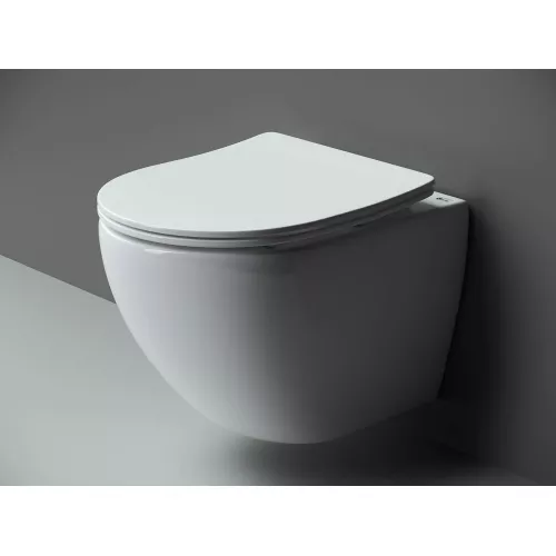 Подвесной унитаз Ceramica Nova Metropol Rimless CN4002, Выбрать цвет: Белый, изображение 7