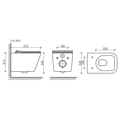 Подвесной унитаз  Ceramica Nova Metric Rimless CN3007, изображение 8